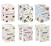 Stamford London Conos de Incienso, Vainilla, sándalo, Lavanda, Sangre de dragón, jazmín, Salvia Blanca, Multicolor (Cada Cono 2 Paquetes) (Total 12 Unidades)