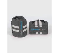 Stamina Fitness - Muñequeras Wrist Wraps, en Colores Gris y Negro