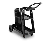 Stamos Welding Group Carro De Soldadora Con Asidero Carrito Para Soldador SWG-WC-3 (Fabricado en acero, 3 estantes, Capacidad de carga: 80 kg)