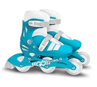 STAMP - Adjustable Two in One 3 Wheels Skate Mixte SKIDS Control Size 27-30, Color Azul SK188301
