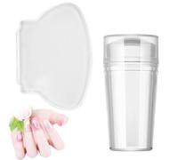 Stamp And Scraper - Transparent Silicone Stamper With Large Scraper | Professional Transfer Tool For Salon And Home Use | Silicone Head For Precise Pattern Placement