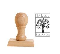 Stamp by Me | Ex Libris | Sello de Madera Personalizado para Libros | Sello Personalizado de Biblioteca | Para Libros, Páginas, Cartas | Colegios | Este Libro Pertenece a | Rectangular | 4 Diseños