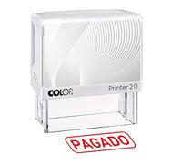 Stamp by Me | Sello de Texto Pagado, Contabilizado, Copia | Con Más de 35 Opciones Disponibles | Tinta Roja | Secado Rápido | Sin Pérdida de Intensidad | 38 x 14 mm