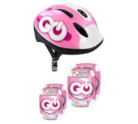 Stamp Combo Pink Skids Control (Helm + Elbow & Knee Pads), Girls, Rosa, 52/56