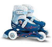 Stamp Frozen II Adjustable Two in One 3 Wheels Skate, Girls, Azul & Blanco, Talla 27-30