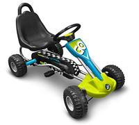 STAMP GOKART A Pedales SKIDS Control 89 x 52 cm, J679001, Azul, Verde, Gris y Negro