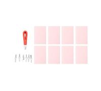 Stamp Making Kit 8pcs Pink Rubber .Carving Linoleum .Cutter Tools Block Printing Supplies for Artists