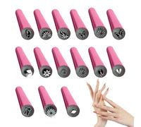Stamp Nail Tool, 5x Nail Tools Stamp, Flower Nail Stamp, Pen Nail Graffiti Art Dotting Tools, Flower Stamp Pen, Easy To Use, Portable for Women Girls Home and Office