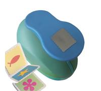 Stamp Puncher - 3.35x2.13 Inches Portable Hole Crafting Scrapbooking, Stamp Cutter Hole Puncher | Adjustable Paper Punching Tool With Classroom For Kindergarten Preschool Students