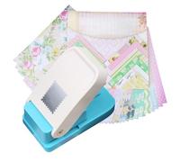 Stamp Puncher for Crafting, Rectangle Postage Stamp Punch for Scrapbooking & Card Making, Durable Stamps Hole Puncher for DIY Paper Crafts (Product+24 PCS Cardboard)