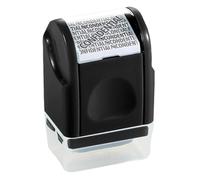 Stamp Roller, Security Blocker, PP Material Easy Use Compact Ink Refillable Lightweight Reusable Portable, Anti Theft Stamp for Mailing Writing Documents Business Bank, 1.46*1.18*2.36Inches, Black