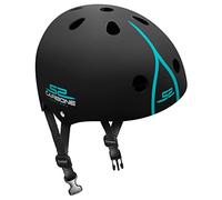 Stamp Skating Helmet with HEADRING SKIDS Control Carbone, Unisex-Youth, Black-Blue-White, 53-57 CM