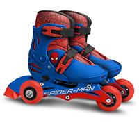 Stamp SM250301 Adjustable Two in One 3 Wheels Skate Size 27-30, Niño, Azul & Red, Talla