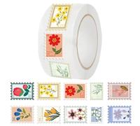Stamp Stickers, Postage Label Set, 500 Piece Self Adhesive Collection, 2.36x1.18 Inches, Ideal for Scrapbook Crafts, Junk Journals, Planners, Mail, Packaging, Business Cards, Water