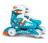 Stamp- Stitch Adjustable Two in One 3 Wheels Skate, Color Azul, Sizes 27-30 (ST626301)