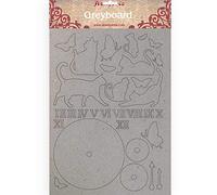 Stamperia A4 Greyboard/2 mm-Gatos y Reloj, Multicolor, 30cmX30cm