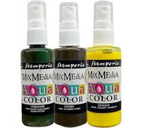 Stamperia Aquacolor Golden Harmony - Juego de 3 acuarelas de alta calidad para pintura, arte y proyectos creativos, ideal para artistas, aficionados, decoración y scrapbooking