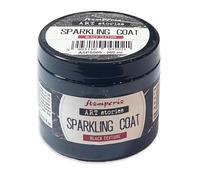 Stamperia - Black Sparkling Coat with Glitter for Crafts and Mixed Media Projects, Perfect for Using with Stencils and as a Striking Background Effect, Water Based (200ml)