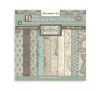 Stamperia Bloc de álbumes de Recortes, 10 Hojas de 30.5 x 30.5 (12 x 12) Maxi selección de Fondo Voyages Fantastiques, Multicolor, 30 cm