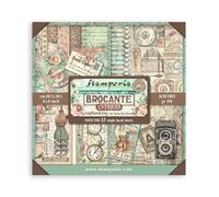 Stamperia Bloc de Notas para álbumes de Recortes, 22 Hojas, cm 20,3 x 20,3 (8 x 8 Pulgadas), una Cara, Brocante Antiques