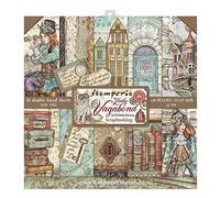 Stamperia Bloc de Scrapbooking 10 hojas 30.5x30.5 (12"x12") 2 caras - Lady Vagabond, Multicolor, 30.5cmX30.5cm