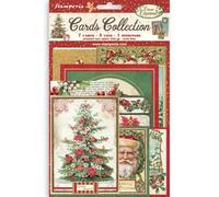 Stamperia - Cards Selection, Acid-Free, Printed on 2 Sides, Choice of Sizes and Designs, Perfect for Hobbies, Crafts and Gifting (Classic Christmas) (7 Cards, 5 Tags, 1 Bookmark)