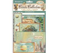 Stamperia - Cards Selection, Acid-Free, Printed on 2 Sides, Choice of Sizes and Designs, Perfect for Hobbies, Crafts, and Gifting (A New Beginning) (7 Cards, 5 Tags, 1 Bookmark)