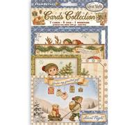 Stamperia - Cards Selection, Acid-Free, Printed on 2 Sides, Choice of Sizes and Designs, Perfect for Hobbies, Crafts and Gifting (Silent Night) (7 Cards, 5 Tags, 1 Bookmark)