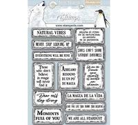 Stamperia Cling Stamp Quotes Sello Caucho Textos 14x18 CM Arctic, Papel, Citas, Antártico Ártico, Regular