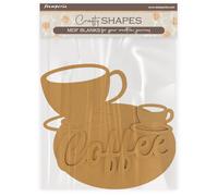 Stamperia - Crafty Shapes for Scrapbooks, Albums, Cards, Bullet Journals and More, Decorate with Papers and Paint, Perfect for Hobbies, Crafts, and Gifting (Coffee and Chocolate, Cup and Plate)