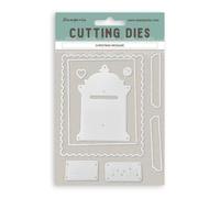 Stamperia - Cutting Dies for Scrapbooking, Albums, Cards, Bullet Journals and More, Perfect for Crafts and Gifting (A6) (Christmas Message)