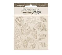Stamperia - Decorative Chips for Scrapbooking, Albums, Card Making, and Bullet Journalling, Laser Cut Cardboard Shapes, Easy to Glue, Perfect for Crafts and Gifting (Herbarium Silvae, Leaves)