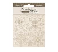 Stamperia - Decorative Chips for Scrapbooking, Albums, Card Making, and Bullet Journalling, Laser Cut Cardboard Shapes, Easy to Glue, Perfect for Crafts and Gifting (The Owl’s House, Snowflakes)