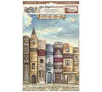 Stamperia DFSA4XVL Set 6 papeles de arroz Vintage Library 21 x 29 cm, Multicolor, 23 x 18 cm