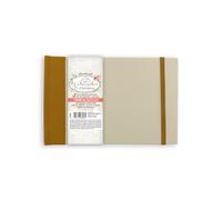 Stamperia - Diario multimedia mixto con 36 páginas de color al agua, prensado en caliente y sin ácido, encuadernación plana y tapa dura personalizable, con cierre elástico y marcador de cinta (14,8 cm