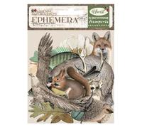 Stamperia - Ephemera for Scrapbookums, Albums, Card Making, Bullet Journalling and More, Adhesive Paper Cut Outs, Easy to Apply, Perfect for Hobbies, Crafts, and Gifting (Forest) (46 piezas)