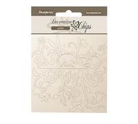 Stamperia - Fichas decorativas para álbumes de recortes, álbumes, tarjetas y diarios de balas, formas cortadas con láser, fáciles de pegar, perfectas para manualidades y regalos (patrón oculto)