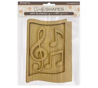 Stamperia - Formas artesanales para álbumes de recortes, álbumes, tarjetas y diarios de balas, decoración con papeles y pintura, perfecto para aficiones, manualidades y regalos (notas musicales) (3