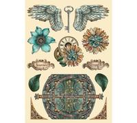 Stamperia - Formas de madera de colores para álbumes de recortes, álbumes, tarjetas, diarios de balas y más, corte con láser, impreso para detalles mejorados, perfecto para manualidades y regalos (Sir