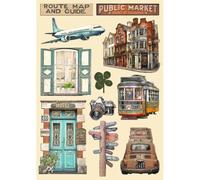 Stamperia Forma de Madera Coloreada, marrón, 14,8 x 21 x 0,8 cm