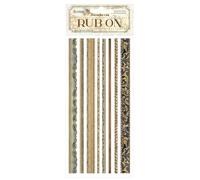 Stamperia - Frote para álbumes de recortes, álbumes, tarjetas, diarios y más, imágenes de transferencia fácil de papel y otras superficies, perfecto para manualidades y regalos (Alterego - Stripes)