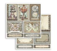 Stamperia Hoja Impresa por Las Dos Caras-Sir Vagabond Tarjetas, Papel, Multicolor, 31.5cmX30.5cm