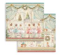 Stamperia - Hojas sueltas para álbumes de recortes, álbumes, tarjetas, diarios de balas, y más, libre de ácido, de doble cara, perfectas para aficiones, manualidades y regalos (The Nutcracker, Ballet)