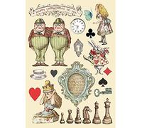 Stamperia International Coloured Frame Chessboard Marco de Colores - Tablero de ajedrez Alice, Varios, A5