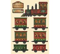 Stamperia International Forma de Colores, Navidad clásica, Tren, Multicolor, A5