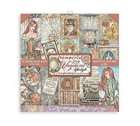 STAMPERIA INTERNATIONAL, KFT SBBXS10 Scrapbooking Extra Small Pad 10 Sheets cm, 24 (6"x6") -Lady Vagabond Lifestyle, Various, 15,24 x 15,24 cm