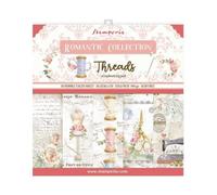 STAMPERIA INTERNATIONAL, KFT Stamperia-Scrapbooking Pad-Romantic Threads, multicolor, 30,5 x 30,5 cm, 12 x 12 inches