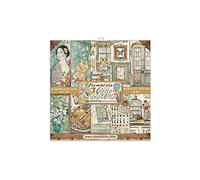 STAMPERIA INTERNATIONAL, KFT Scrapbooking Pad Stamperia-Atelier Des Arts-Bloc de recortes (tamaño mini, 20,3 x 20,3 cm), multicolor, Papel, 8 x 8 inches