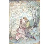 Stamperia International Rice Paper-Sleeping Beauty Lovers Papel de arroz, Amantes de la Belleza Durmiente, Varios, A4