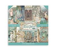 Stamperia International SBBS78 Scrapbooking Small Pad 10 Sheets CM, 3 (8 "X8") -Magic Forest, Multicolor, 20,3 x 20,3 cm